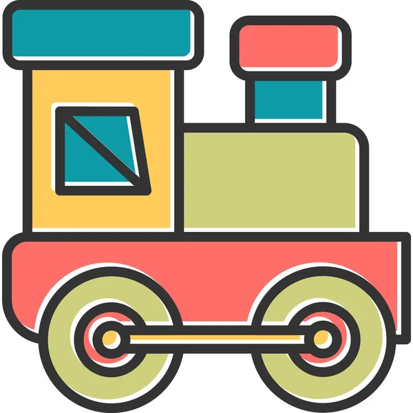 Baby Train Modern Vector Icon Illustration — Wektor stockowy