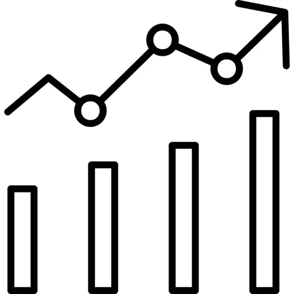 Graph Analytics Иконка Сайта — стоковый вектор