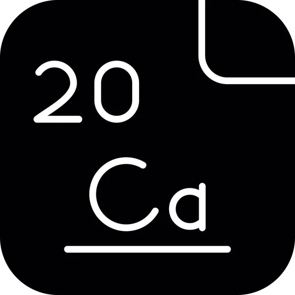 カルシウム 化学元素 ウェブシンプルなイラスト — ストックベクタ