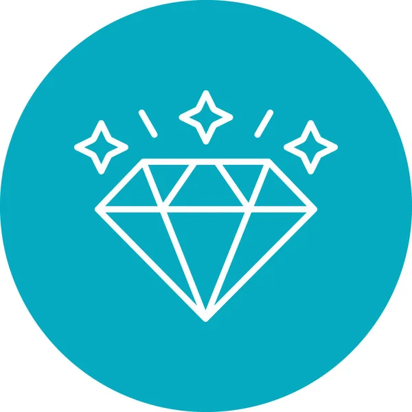 Diamant Vektor Ikon Modern Illustration — Stock vektor