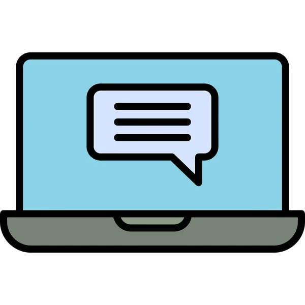 Online Conversation Icon Vector Illustration — Stock Vector