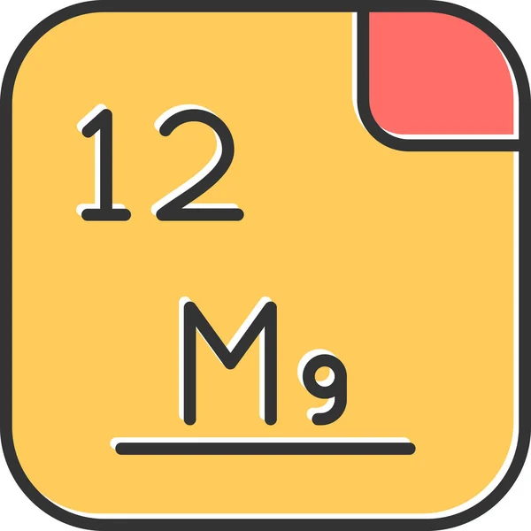 Magnesium Ist Ein Chemisches Element Mit Dem Symbol Und Der — Stockvektor