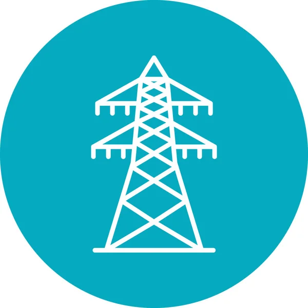 Elektrische Power Tower Icoon Vector Illustratie Ontwerp — Stockvector