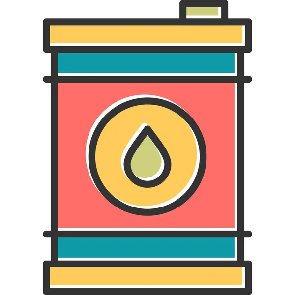 Εικονογράφηση Διάνυσμα Εικονίδιο Βαρέλι Πετρελαίου — Διανυσματικό Αρχείο