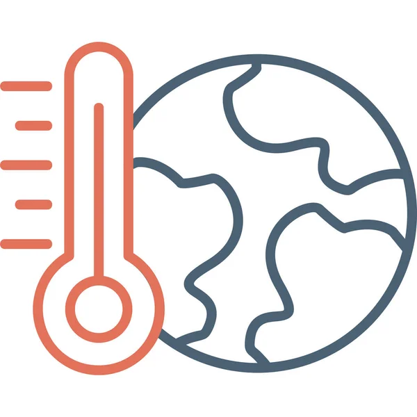 Globális Felmelegedés Modern Ikon Vektor Illusztráció — Stock Vector