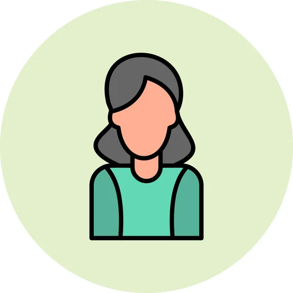 Mamá Cara Avatar Vector Icono — Vector de stock