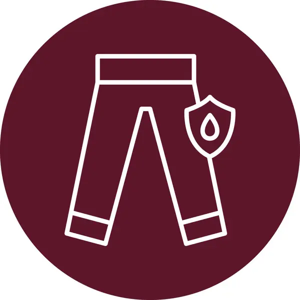 Pantalón Impermeable Icono Web Ilustración Simple — Vector de stock
