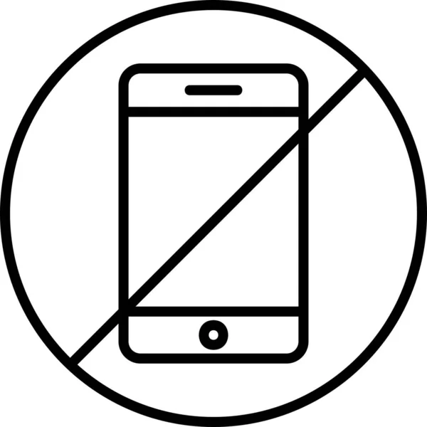 Blokování Ikony Mobilního Telefonu Vektorová Ilustrace — Stockový vektor