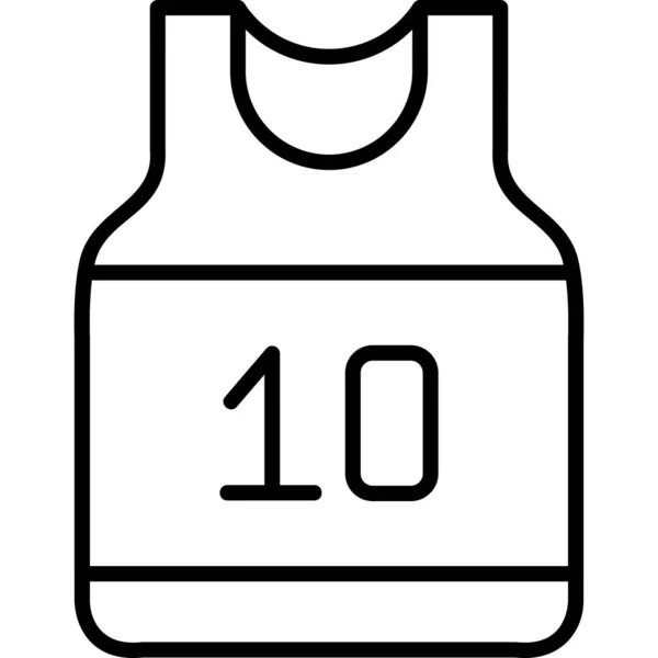 Baloncesto Jersey Vector Icono — Vector de stock