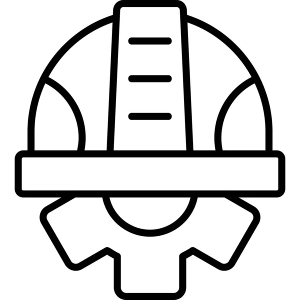 Helmet Web Icon Simple Illustration — Stock Vector