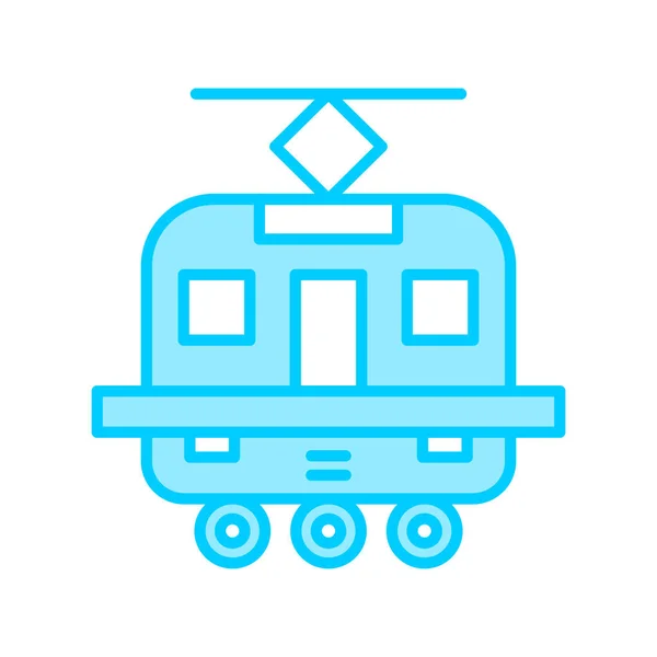 Straßenbahn Web Icon Vektor Illustration — Stockvektor