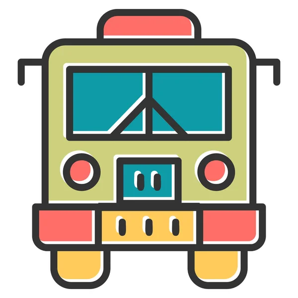 Bus Web Icoon Eenvoudige Illustratie — Stockvector