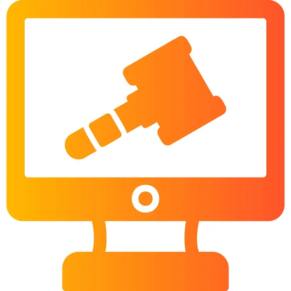 Hammer Icon Simple Illustration Law Court Vector Icons Web Design — Stock Vector