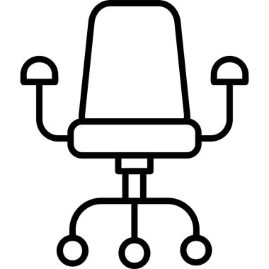 ofis koltuğu simgesi, vektör illüstrasyon tasarımı