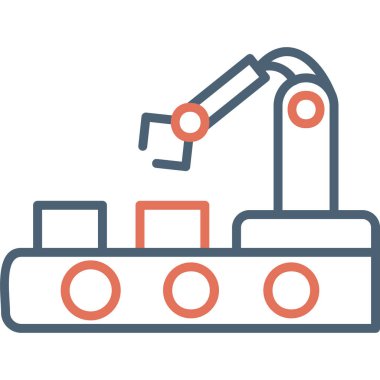 Otomasyon. Web simgesi basit illüstrasyon