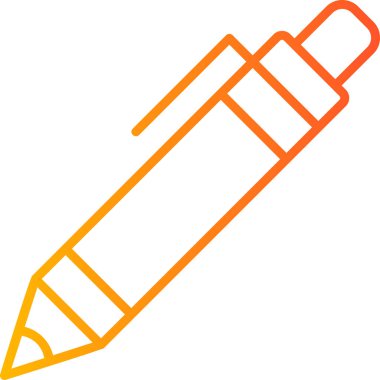 Kalem simgesi. Web için boya fosforlu kalem vektör simgelerinin basit çizimi