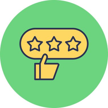 Good Review web icon vector illustration