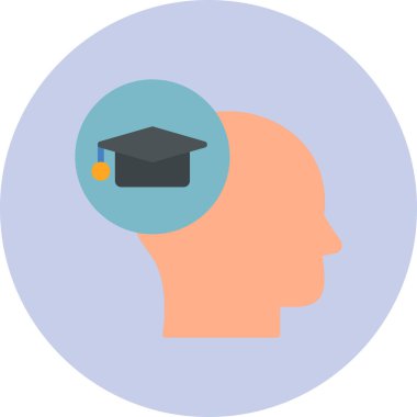 Simge vektör illüstrasyonu öğreniliyor