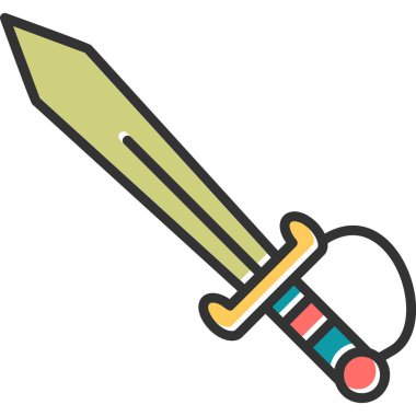 Kılıç. Web simgesi basit illüstrasyon 