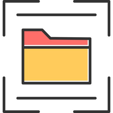 folder icon, web simple illustration
