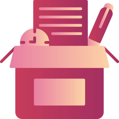 kutusu basit simgesi, vektör çizim