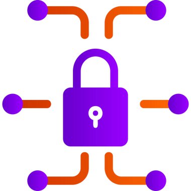 Güvenlik Web simgesi basit illüstrasyon