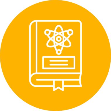 Fizik kitabı modern simge, vektör illüstrasyonu