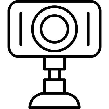 Web kamerası, basit Webcam simgesi tasarımı