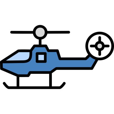 Helikopter. Web simgesi basit illüstrasyon