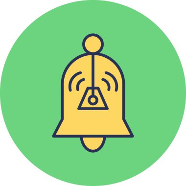 Okul Çanı simgesi vektör illüstrasyon grafik tasarımı