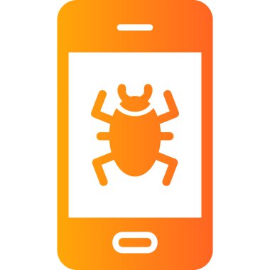 Mobile Virus icon modern vector illustration