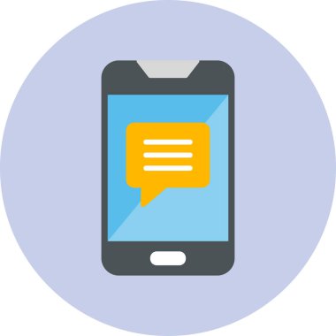 Cep telefonu simgesi, vektör illüstrasyonu