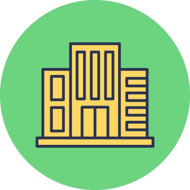 Otel modern simge vektör illüstrasyonu