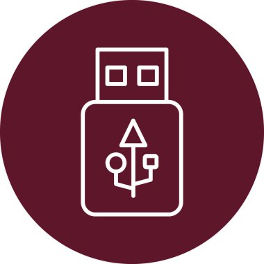 usb flash disk vektör illüstrasyonu