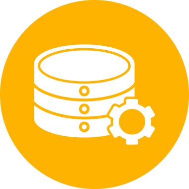 veritabanı. Web simgesi vektör illüstrasyonu