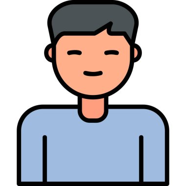man head logo User, simple icon for web page 