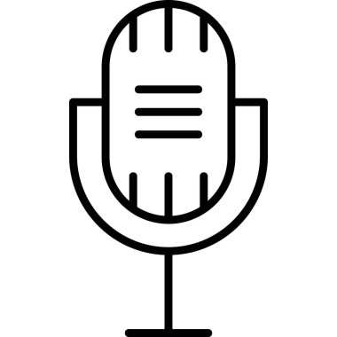 mikrofon simgesi vektör illüstrasyonu