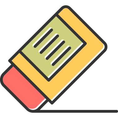 Silgi. Web simgesi vektör illüstrasyonu