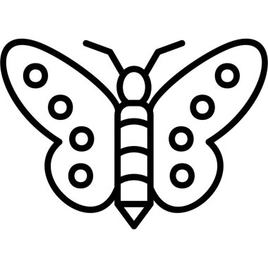 Kelebek. Web simgesi vektör illüstrasyonu