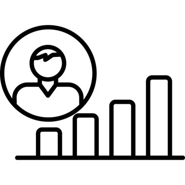 Kariyer tanıtımı modern simge, vektör illüstrasyonu