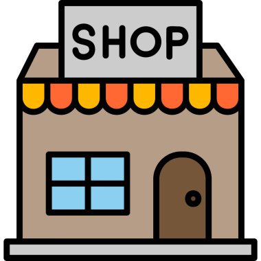 mağaza web simgesi basit illüstrasyon