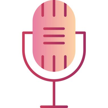 mikrofon simgesi vektör illüstrasyonu