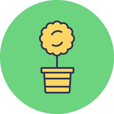 Myrtus bitkisinin basit düz tasarım simgesi