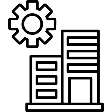 Sunucu. Web simgesi basit illüstrasyon