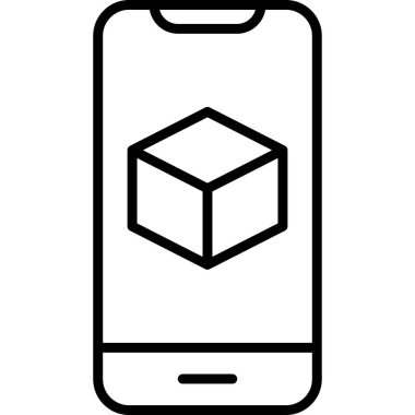 Geliştirilmiş gerçeklik simgesi, modern tasarım illüstrasyonu