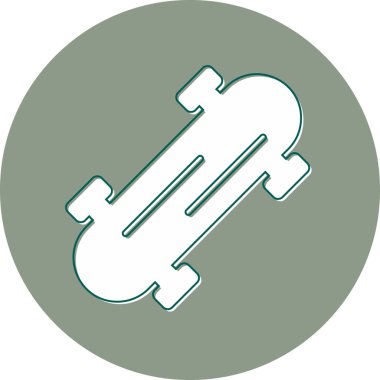 Kaykay simgesi vektör illüstrasyonu