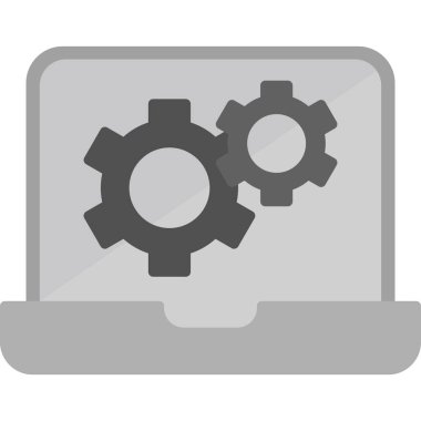 Bilgisayar. Web simgesi basit illüstrasyon