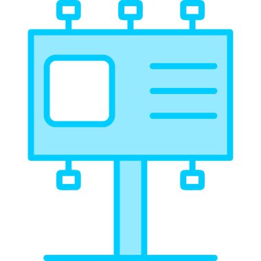 Reklam panosu. Web simgesi basit illüstrasyon