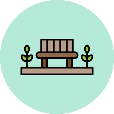 Yedek kulübesi Web simgesi basit illüstrasyon