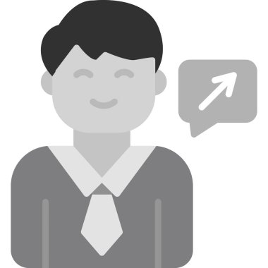 İş adamı. Web simgesi basit illüstrasyon